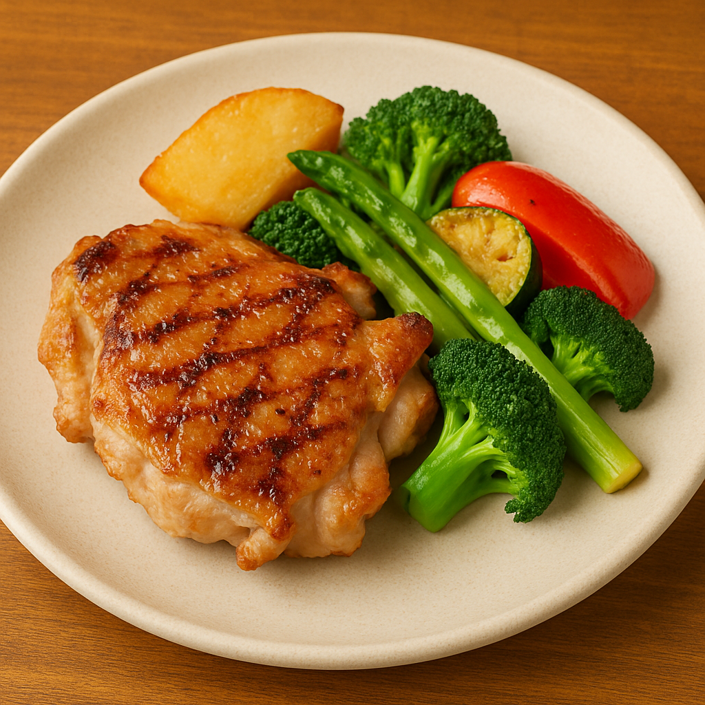 伊勢鶏と季節野菜のグリル