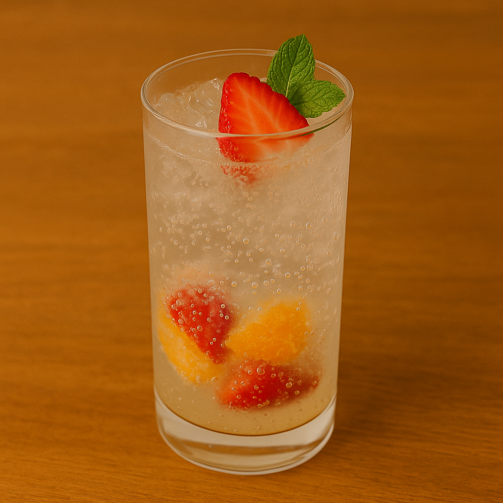 Seasonal homemade fruit soda